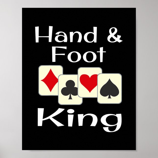 Hand-Fuß-King-Kartenspiel-Champion Poster (Vorne)