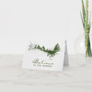 Hand gemalt Frohe Weihnachts-Briefmarke Feiertagskarte