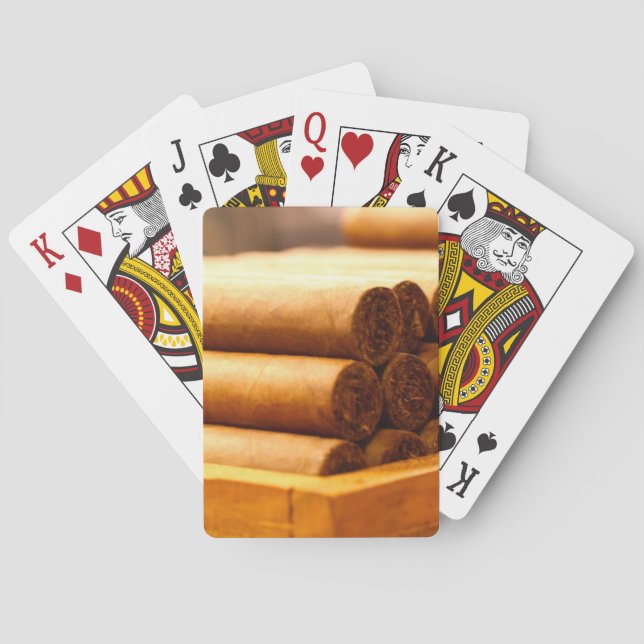 Hand gerollte Zigarren von La Romana Dr. Spielkarten (Rückseite)