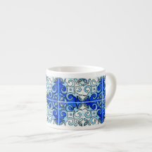 Hand geschnitzter Fliesen-Entwurf 6 gemalt in den