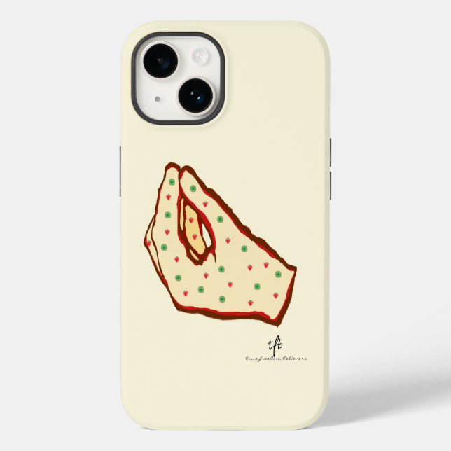 Hand Gesture Strawberry-Kiwi Pizza Case-Mate iPhone 14 Hülle (Rückseite)