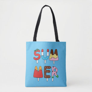 Hand Gezeichnet Multi-Farbige Sommersnack-Kids Pop Tasche