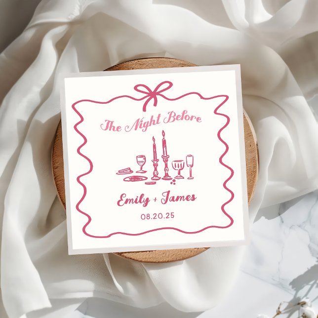 Hand gezeichnet Quirky die Nacht vor der Hochzeit  Serviette (Von Creator hochgeladen)