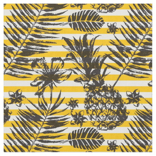 Hand gezeichnete Ananas Stoff (Nahaufnahme)