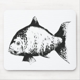 Hand gezeichnete Fische Mousepad