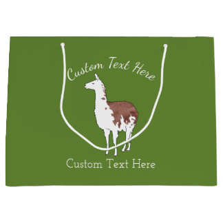 Hand gezeichnete Lama U-Auswahl Hintergrund-Farbe Große Geschenktüte