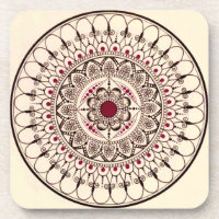 Hand gezeichnete Mandala-Untersetzer
