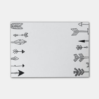 Hand gezeichnete Stammes- Pfeil-Kunst Post-it Klebezettel