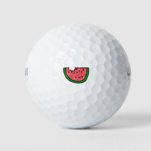 Hand gezeichnete Wassermelone-Cartoon-Illustration Golfball