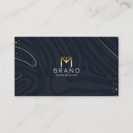 Hand gezeichnete, zweiseitige, horizontale Visiten Visitenkarte