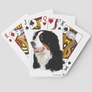 Hand gezeichneter Bernese Gebirgshund Spielkarten