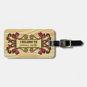 Hand gezeichneter Herz-willkommene Gepäckanhänger