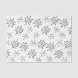 Hand gezeichneter Schneeflocke-silberner Seidenpapier