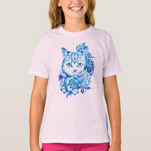 Hand gezeichnetes 10 blaues T-Shirt