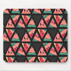Hand gezeichnetes abstraktes Wassermelone-Muster Mousepad