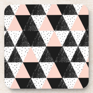 Hand gezeichnetes Dreieck-geometrisches Muster Getränkeuntersetzer