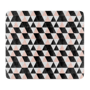 Hand gezeichnetes Dreieck-geometrisches Muster Schneidebrett