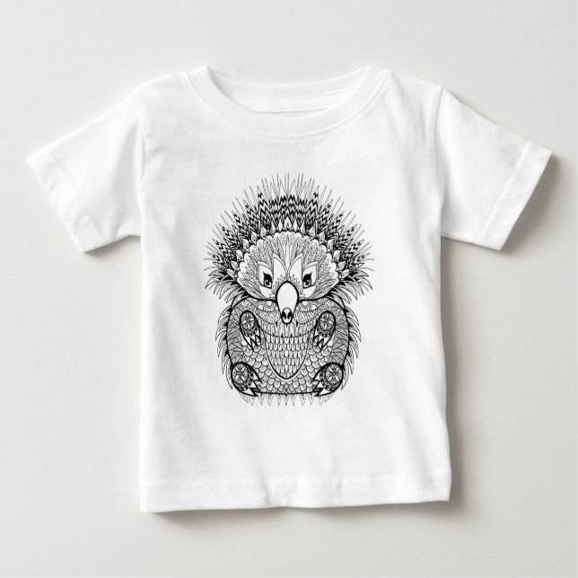 Hand gezeichnetes Echidna-Gekritzel Baby T-shirt (Vorderseite)