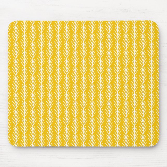 Hand gezeichnetes Goldweizen-Muster Mousepad (Vorne)