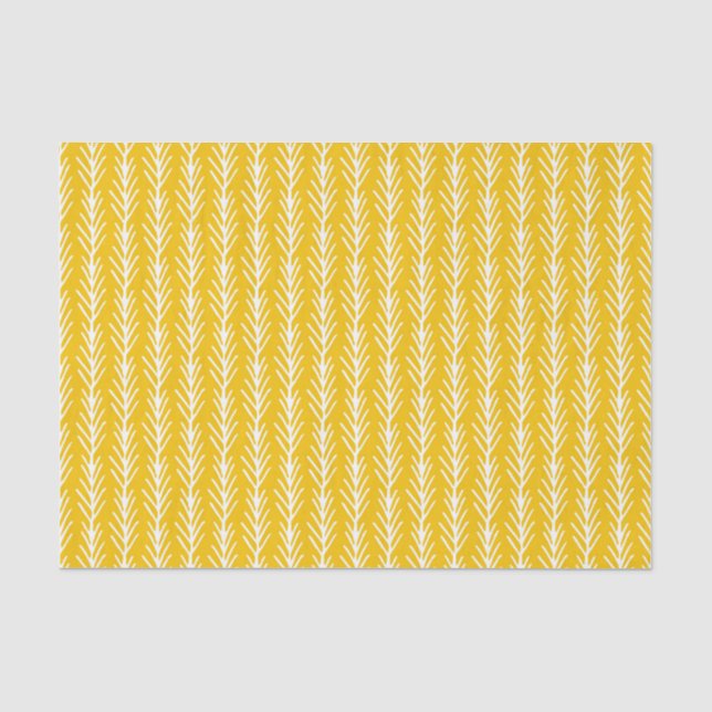 Hand gezeichnetes Goldweizen-Muster Seidenpapier (Vorderseite)