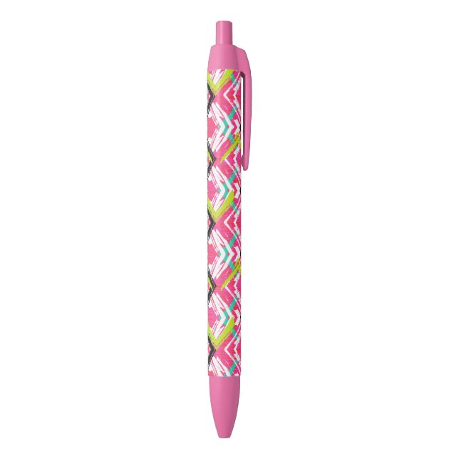 Hand gezeichnetes rosa Zickzack-Muster Kugelschreiber (Unterseite (Vertikal))