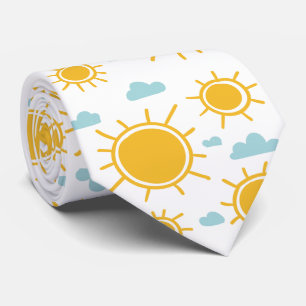 Hand gezeichnetes Sommersun-Muster Krawatte
