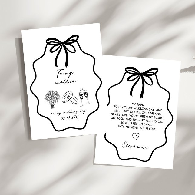 Hand gezogener Bow floral zu meiner Mutter auf mei Einladung (Von Creator hochgeladen)