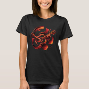 Hand hält Gitarre spielt Gitarrist Musik Leben F T-Shirt