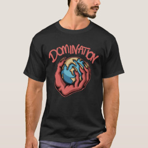 Hand hält Welt Streetwear T-Shirt