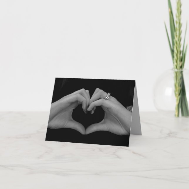 Hand Heart Wedding Card Karte (Vorderseite)