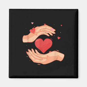 Hand Heart Wohltätigkeit Volunteering Kindness Spe Magnet