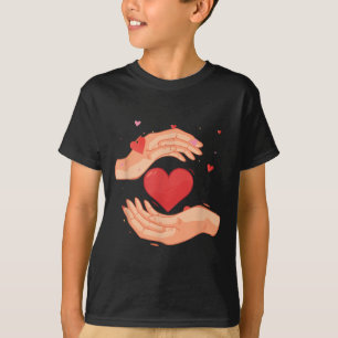 Hand Heart Wohltätigkeit Volunteering Kindness Spe T-Shirt