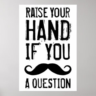 Hand heben poster