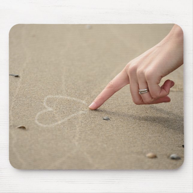 Hand, Herz, Gezeichnet Mousepad (Vorne)