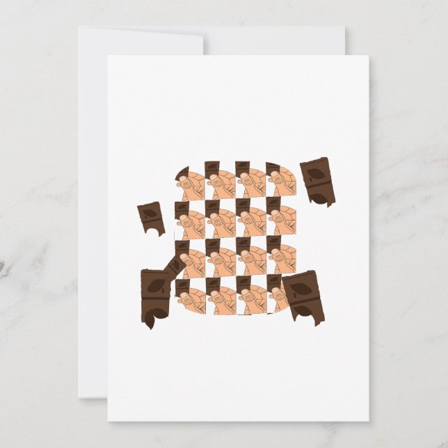 Hand holding a piece of Valentine's chocolate (Vorderseite)