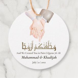 Hand Holding Quote An-Naba 8 muslimische Hochzeit  Geschenkanhänger