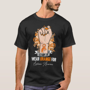 Hand I Trage Orangenband für Leukämie Awaren T-Shirt