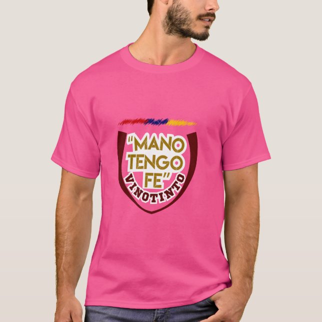 Hand Ich habe den Glauben I Flannel Vinotinto I Ve T-Shirt (Vorderseite)