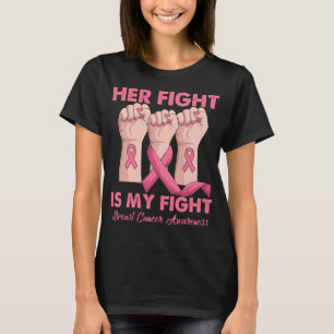 Hand ihr Kampf ist mein Brustkrebsbewusstsein T-Shirt