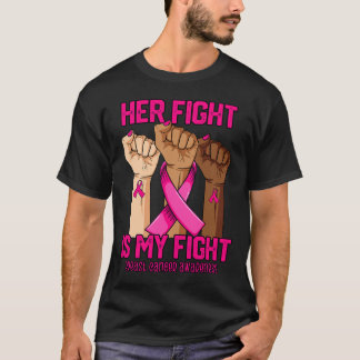 Hand ihr Kampf ist mein Brustkrebsbewusstsein T-Shirt