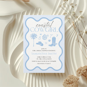 Hand Illustriert Cowgirl Cowgirl Brautparty Einladung