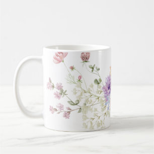 Hand Illustrierte Blumendrucke Kaffeetasse