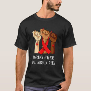 Hand im Oktober Wir tragen das Bewusstsein der Rot T-Shirt