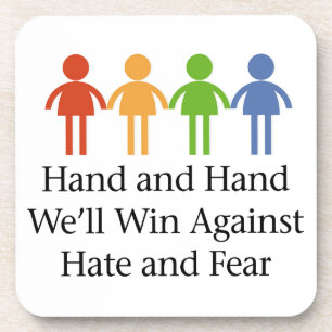 Hand in Hand gegen Hass und Angst Untersetzer