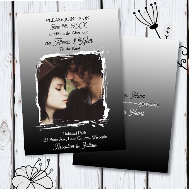 Hand in Hand, Heart to Heart | Photo Wedding Einladung (Von Creator hochgeladen)