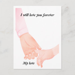 Hand in Hand Liebe Kunst - Kindergarten Postkarte