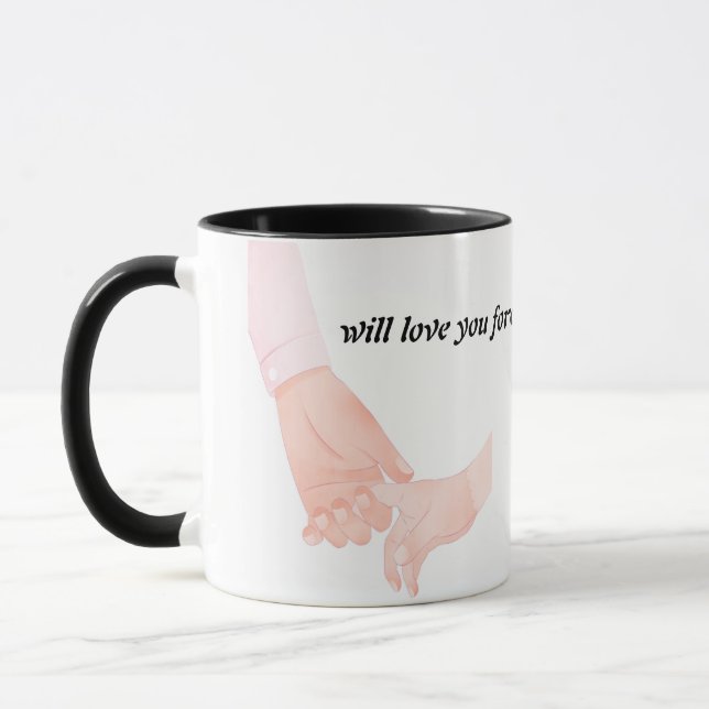 Hand in Hand Liebe Kunst - Kindergarten Tasse (Links)