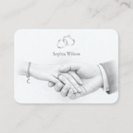 Hand in Hand Romantische Minimalistische Hochzeit Platzkarte