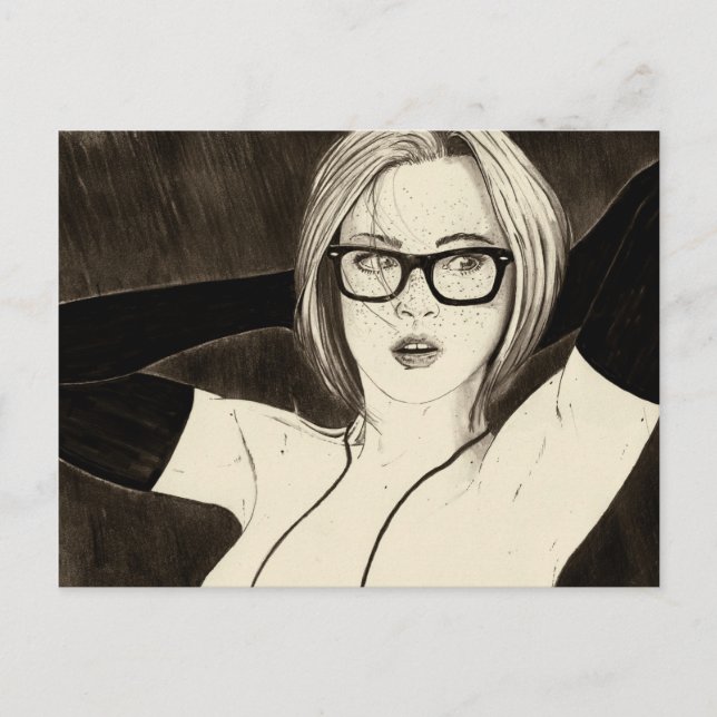 Hand in Handschuh Postkarte (Vorderseite)