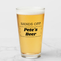Hand ist weg! Personalisiertes Bierglas